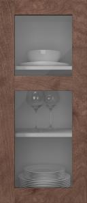 Birch door, M-Concept, WS21KPOLA2, Pecan (clear glass)