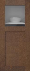 Birch door, M-Concept, WS21KPOLA, Dark chocolate (clear glass)