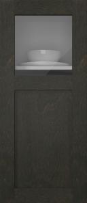 Birch door, M-Concept, WS21KPOLA, Dark chocolate (clear glass)