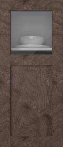 Birch door, M-Concept, WS21KPOLA, Pecan (clear glass)