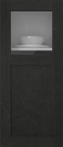 Birch door, M-Concept, WS21KPOLA, Black (clear glass)