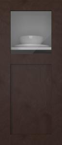 Birch door, M-Concept, WS21KPOLA, Dark chocolate (clear glass)
