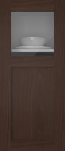 Oak door, M-Concept, WS21KPOLA, Dark brown (clear glass)