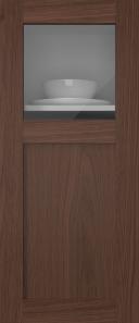 Oak door, M-Concept, WS21KPOLA, Pecan (clear glass)