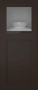 Oak door, M-Concept, WS21KPOLA, Dark chocolate (clear glass)