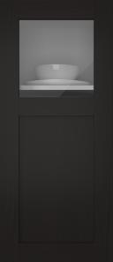 Oak door, M-Concept, WS21KPOLA, Black (clear glass)