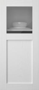 Oak door, M-Concept, WS21KPOLA, White (clear glass)