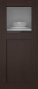 Oak door, M-Concept, WS21KPOLA, Dark brown (clear glass)