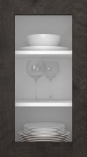 Birch door, M-Concept, WS21LA, Espresso (clear glass)