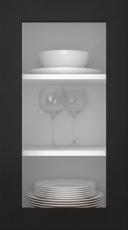 Birch door, M-Concept, WS21LA, Black (clear glass)