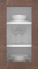 Birch door M-Concept WS21LA, Dark Brown (clear glass)