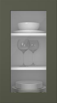 Painted door, Bravura, PM16LA, Moss (clear glass)