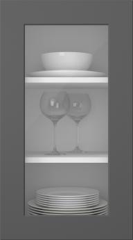 Painted door, Bravura, PM16LA, Graphite Grey (clear glass)