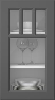 Painted door, Pigment, PM40KA, Graphite Grey (clear glass)