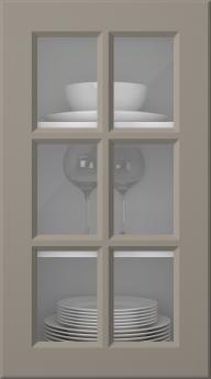 Painted door, Pigment, PM40RU, Stone Grey (clear glass)