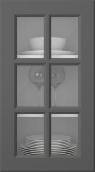 Painted door, Pigment, PM40RU, Graphite Grey (clear glass)