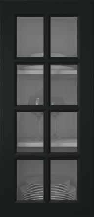 Painted door, Pigment, PM40RUK, Black (clear glass)