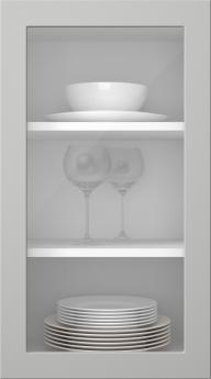 Painted door, Petite, PM60LA, Light Grey (clear glass)