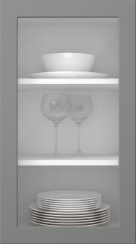 Painted door, Petite, PM60LA, Dust Grey (clear glass)