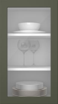 Painted door, Petite, PM60LA, Moss (clear glass)
