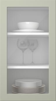 Painted door, Petite, PM60LA, Sage (clear glass)