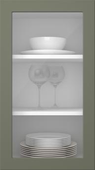 Painted door, Petite, PM60LA, Rosemary (clear glass)