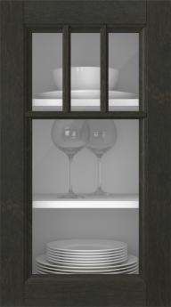 Birch door, Woody, PP25KA, Dark chocolate (clear glass)