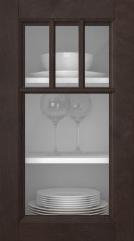 Birch door, Woody, PP25KA, Chestnut (clear glass)