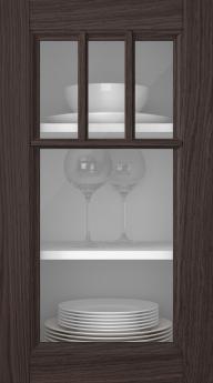 Oak door, Woody, PP25KA, Hazelnut (clear glass)