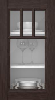 Oak door, Woody, PP25KA, Chestnut (clear glass)