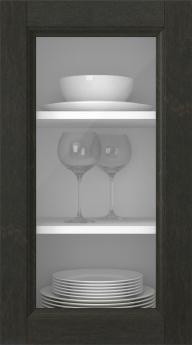 Birch door, Woody, PP25LA, Dark chocolate (clear glass)