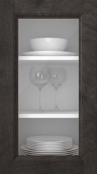 Birch door, Woody, PP25LA, Espresso (clear glass)