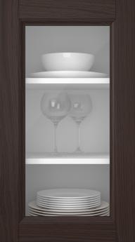 Oak door, Woody, PP25LA, Chestnut (clear glass)