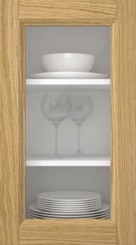 Oak door, Woody, PP25LA, Oiled (clear glass)