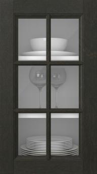 Birch door, Woody, PP25RU, Dark chocolate (clear glass)