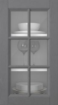 Birch door, Woody, PP25RU, Grey (clear glassi)