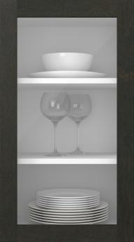 Birch door, Frame, PP60LA, Dark chocolate (clear glass)