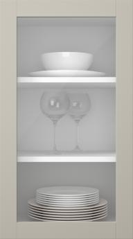 Birch door, Frame, PP60LA, Cement (clear glass)