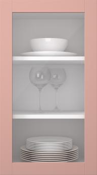 Birch door, Frame, PP60LA, Coral (clear glass)