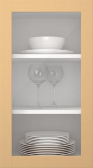 Birch door, Frame, PP60LA, Mustard (clear glass)