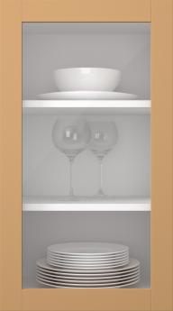 Birch door, Frame, PP60LA, Ginger (clear glass)