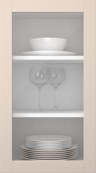 Birch door, Frame, PP60LA, Ivory (clear glass)