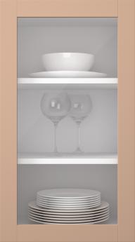 Birch door, Frame, PP60LA, Almond (clear glass)