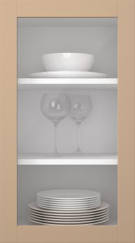 Birch door, Frame, PP60LA, Cinnamon (clear glass)