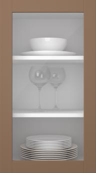 Birch door, Frame, PP60LA, Chocolate (clear glass)