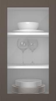 Birch door, Frame, PP60LA, Cacao (clear glass)