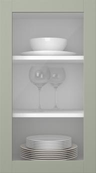 Birch door, Frame, PP60LA, Olive (clear glass)