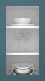 Birch door, Frame, PP60LA, Petrol (clear glass)