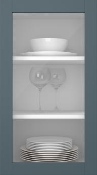 Birch door, Frame, PP60LA, Teal (clear glass)