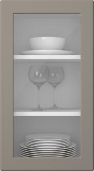 Painted door, Round, SM60LA, Stone Grey (clear glass)